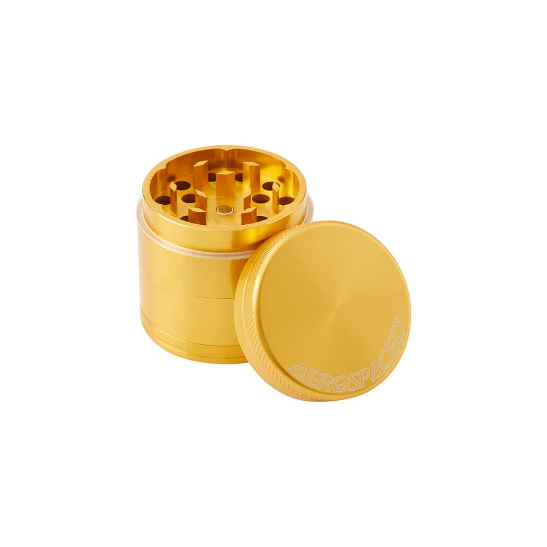 AEROSPACED 4 PC GRINDER 40 MM GOLD HIGHER STANDARDS Cannabis